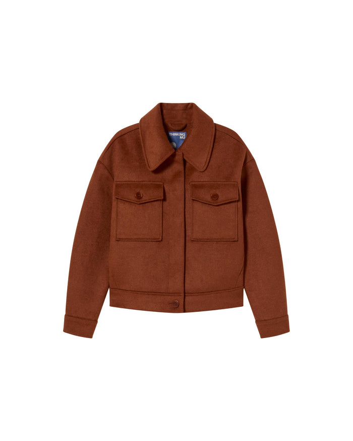 thinking mu Chaqueta marrón lana Frankie