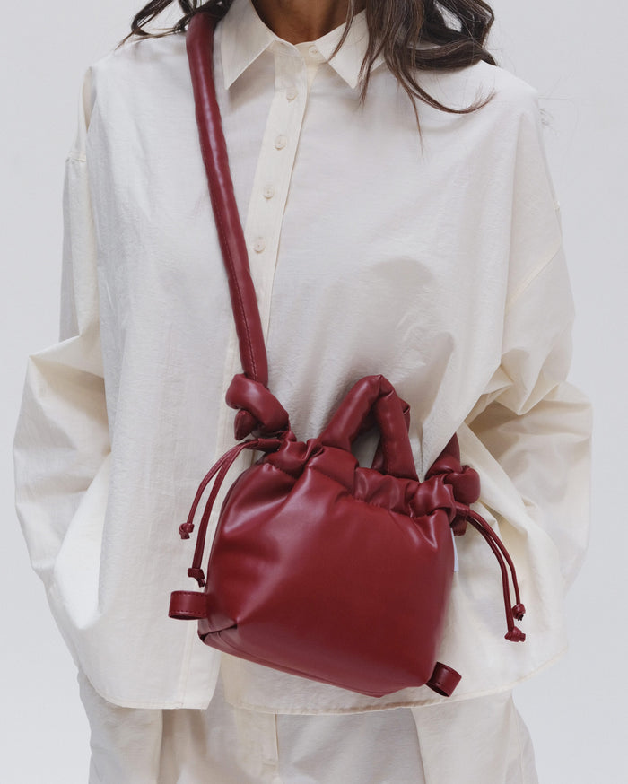 Thinking Mu Cherry Red Micro Ona Vegan Leather Bag