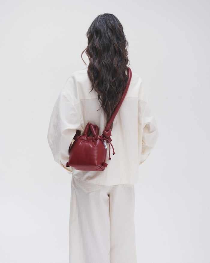 Thinking Mu Cherry Red Micro Ona Vegan Leather Bag