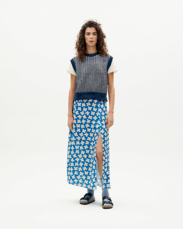 Thinking Mu Falda Azul Butterfly Tora