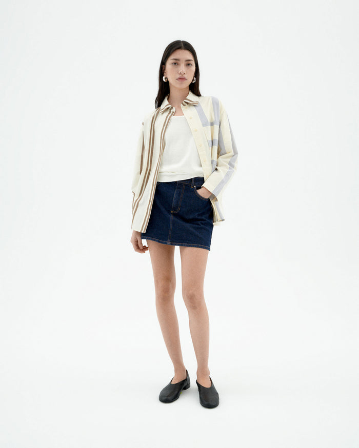 Thinking Mu Falda Dark Clean Denim Kimmy