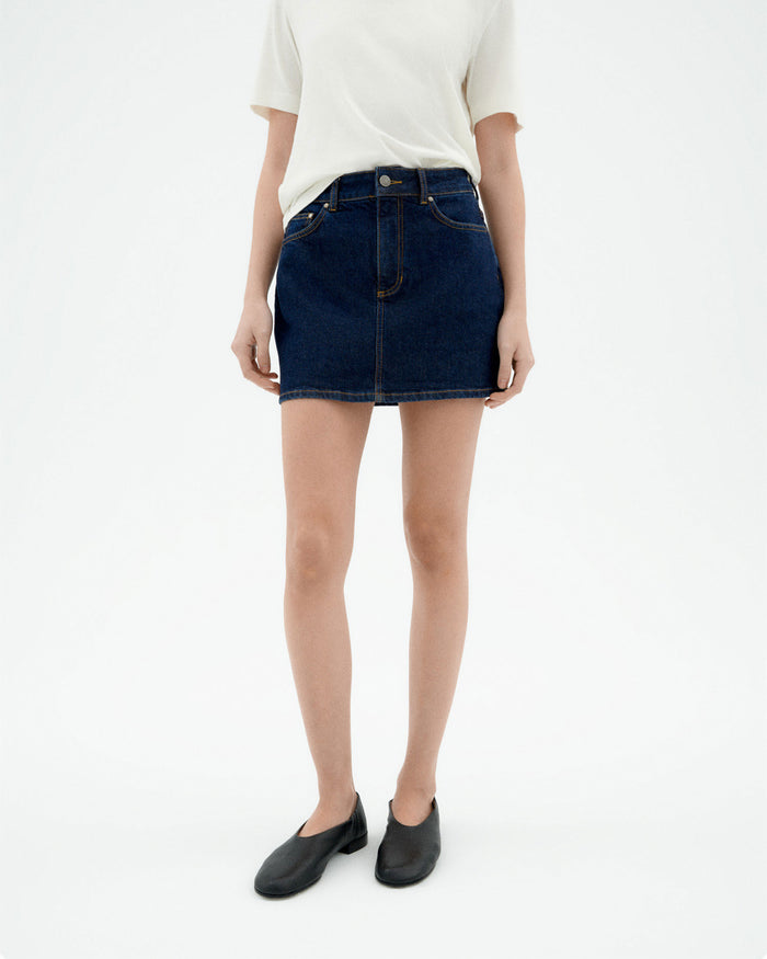 thinking mu Falda dark clean denim Kimmy