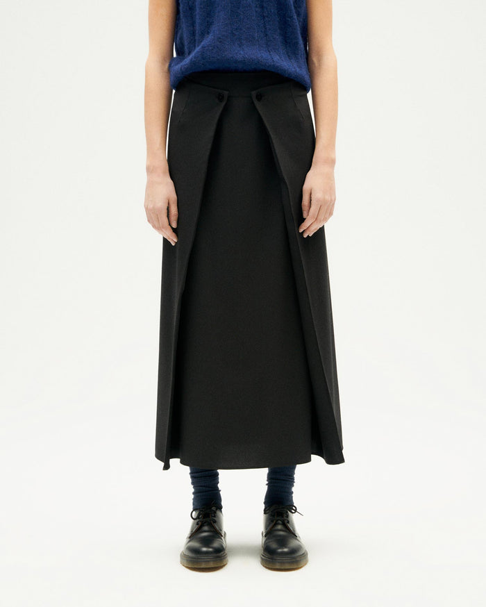 Thinking Mu Falda Negra Lana Marty