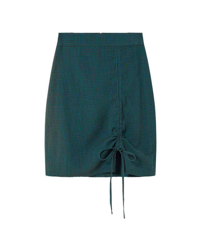 thinking mu Falda verde seersucker Rachel