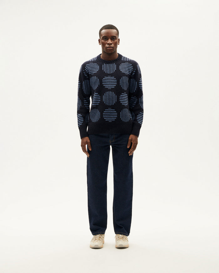 Thinking Mu Jersey Azul Lana Merino Japan Khem