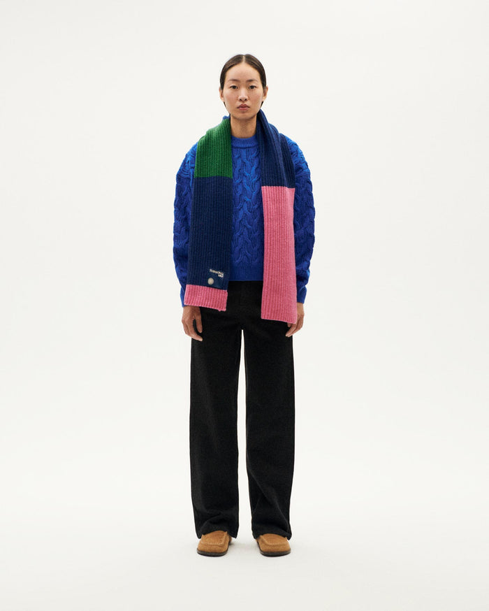 Thinking Mu Jersey Azul Trenzado Lana Carmen