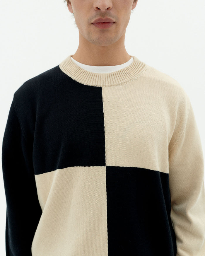 Thinking Mu Jersey Negro Y Crudo Punto Khem