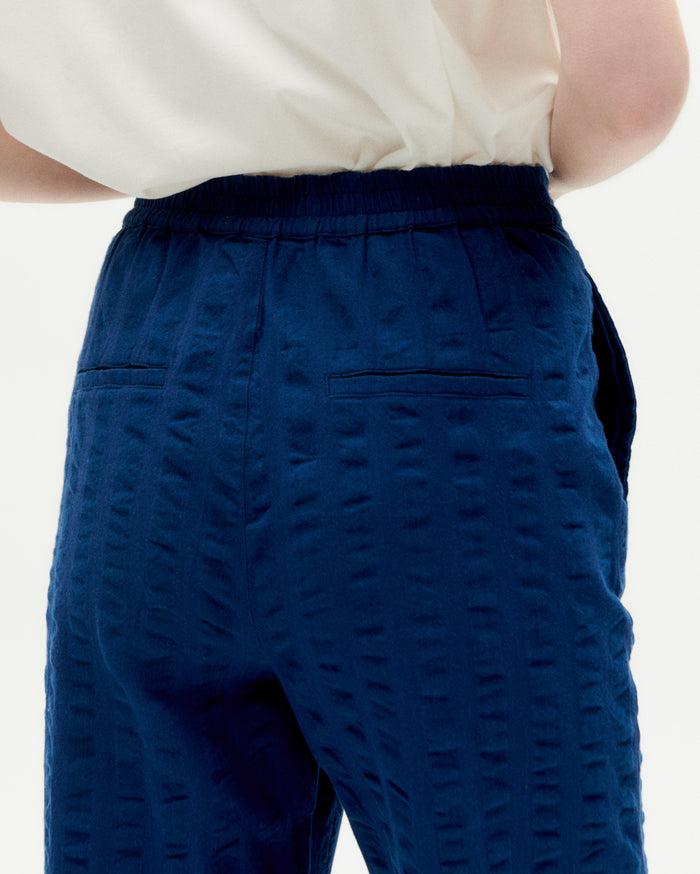 Thinking Mu Pantalón Azul Seersucker Mariam