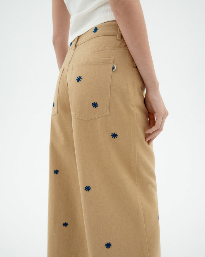 Thinking Mu Pantalón Beige Sol Chain Hedda