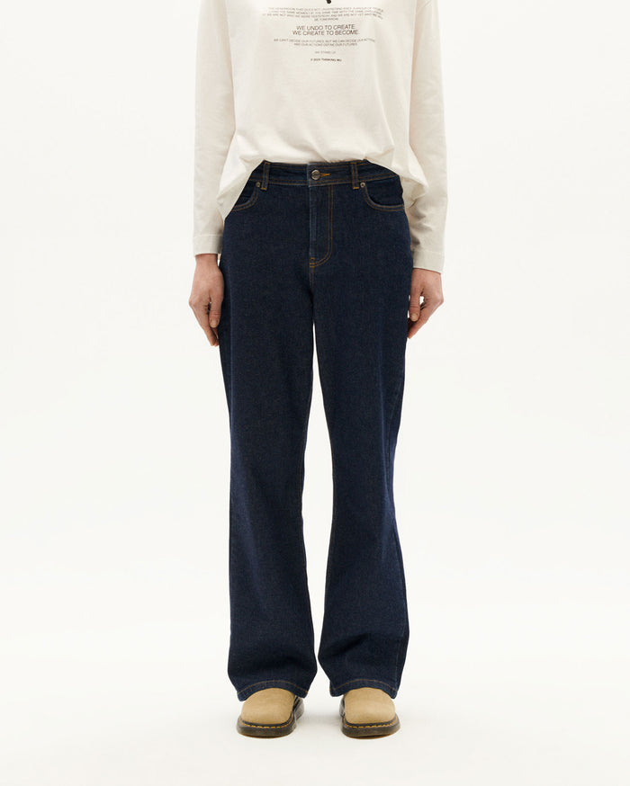 thinking mu Pantalón dark clean denim Theresa