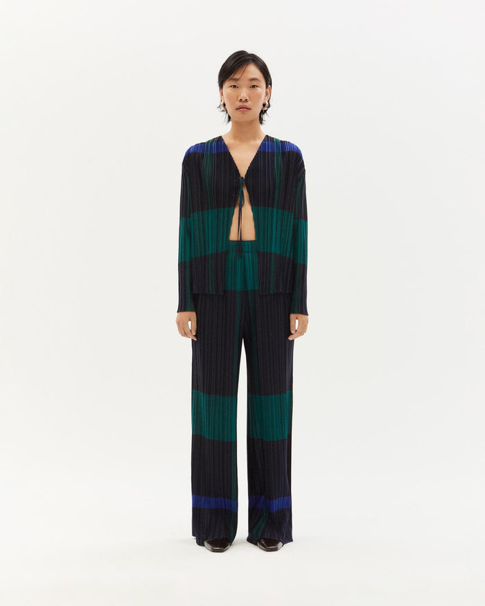 Thinking Mu Pantalón Multicolor Plisado Maro