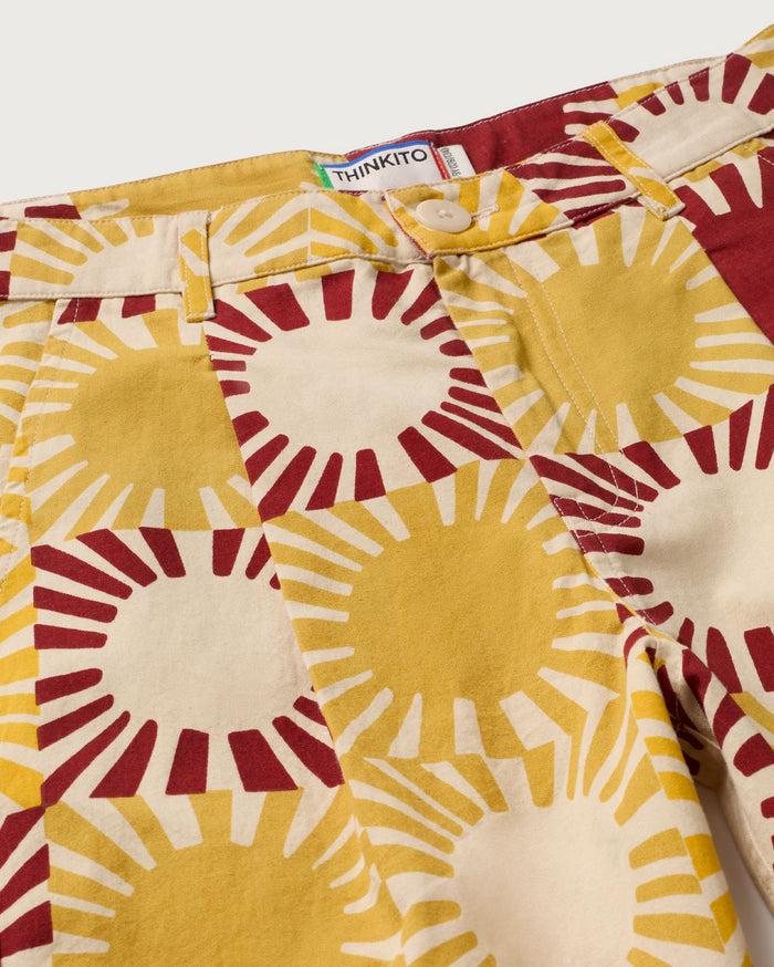 Thinking Mu Pantalón Multicolor Solgrid Plum