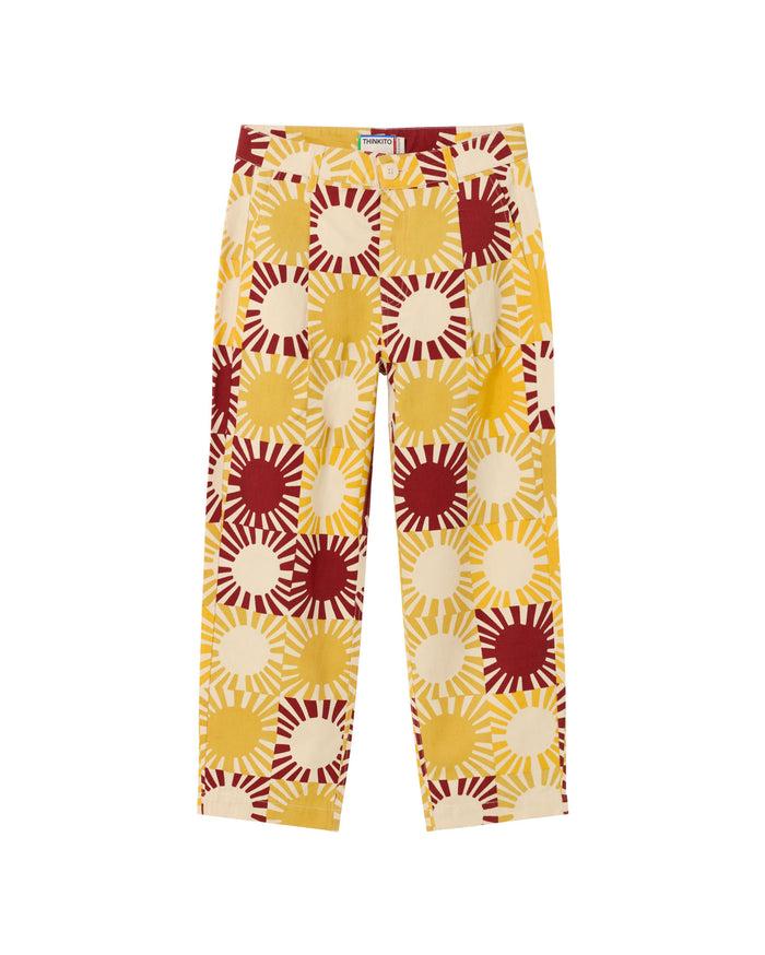 Thinking Mu Pantalón Multicolor Solgrid Plum