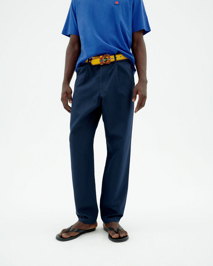 thinking mu Pantalón navy hemp Moero