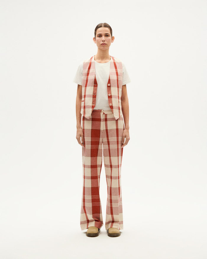 Thinking Mu Pantalón Rojo Cuadros Picnic Hermione