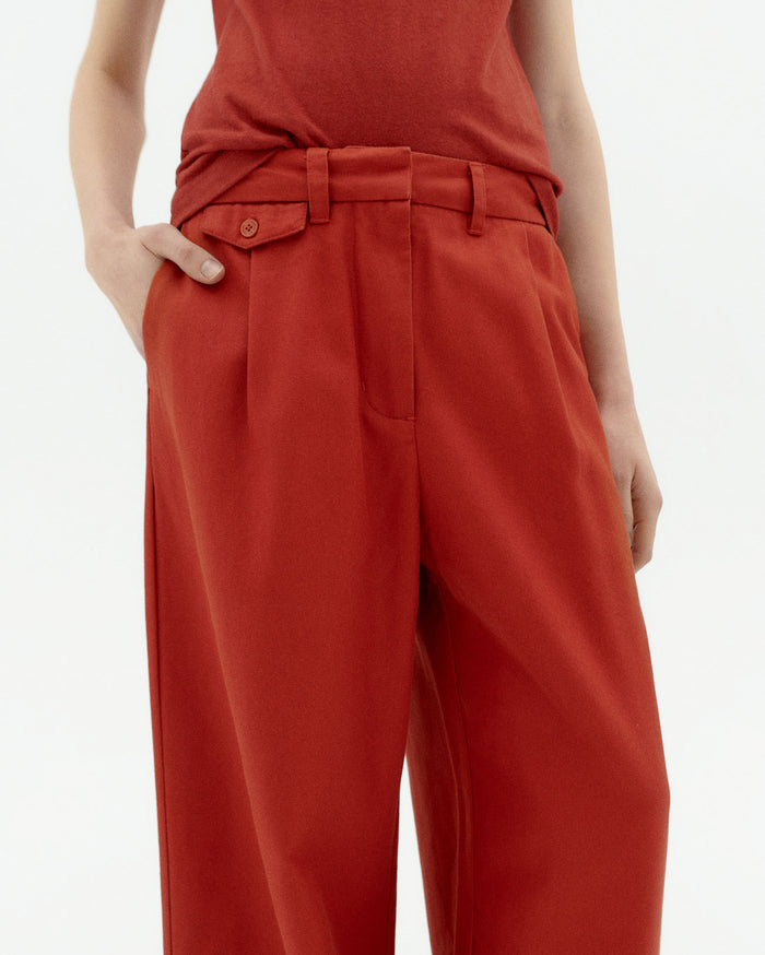 Thinking Mu Pantalón Rojo Hemp Pat
