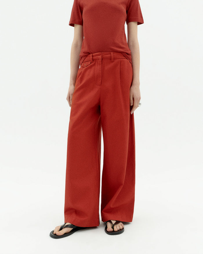 thinking mu Pantalón rojo hemp Pat