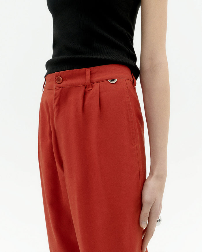 Thinking Mu Pantalón Rojo Hemp Rina