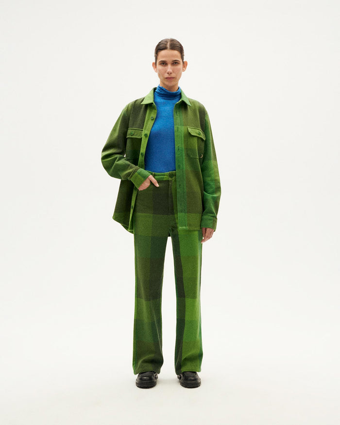 Thinking Mu Pantalón Verde Central Blanket Coral