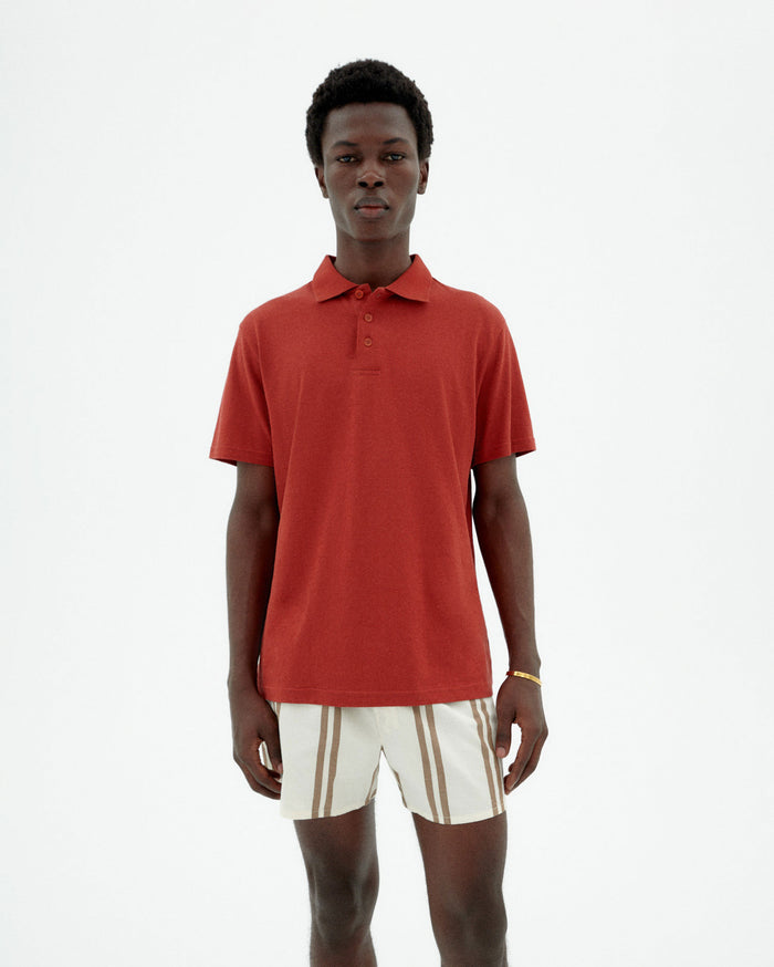 thinking mu Polo rojo hemp