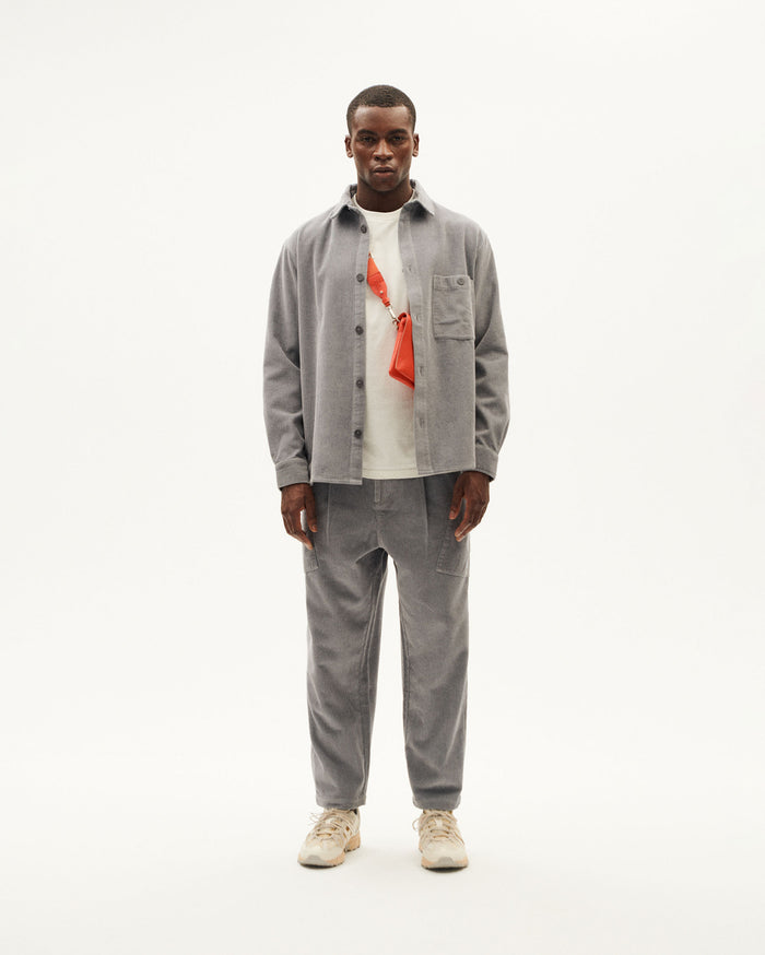 Thinking Mu Sobrecamisa Gris Pana Theo