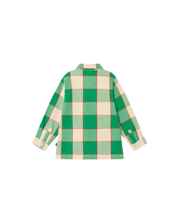 Thinking Mu Sobrecamisa Verde Heavy Checks Kiwi
