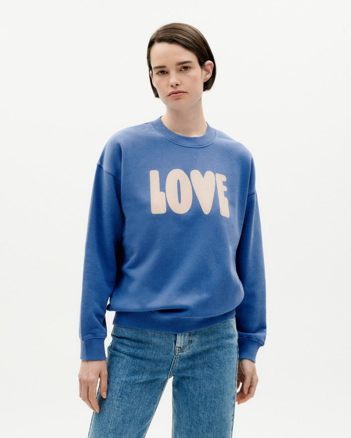 Thinking Mu Sudadera Azul Love