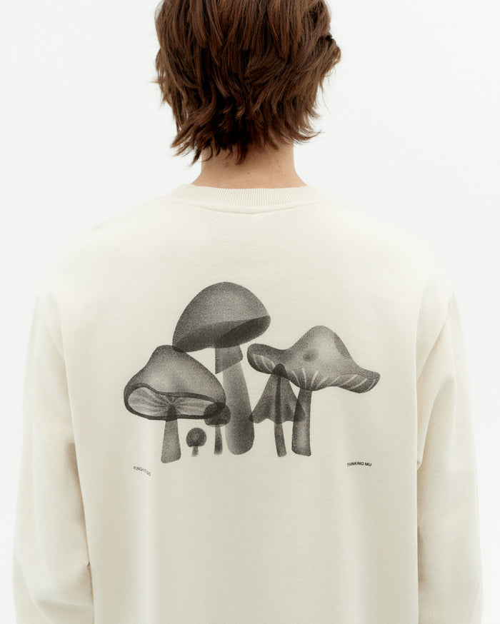 Thinking Mu Sudadera Blanca Funghi Leon