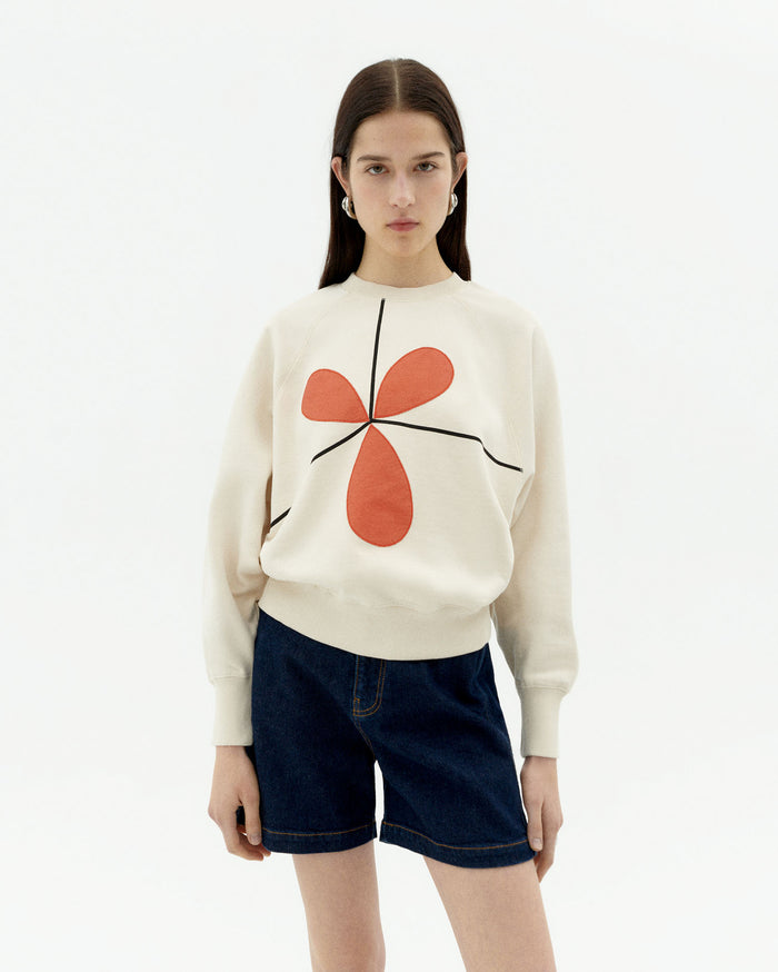 thinking mu Sudadera blanca Sabine Bonnie