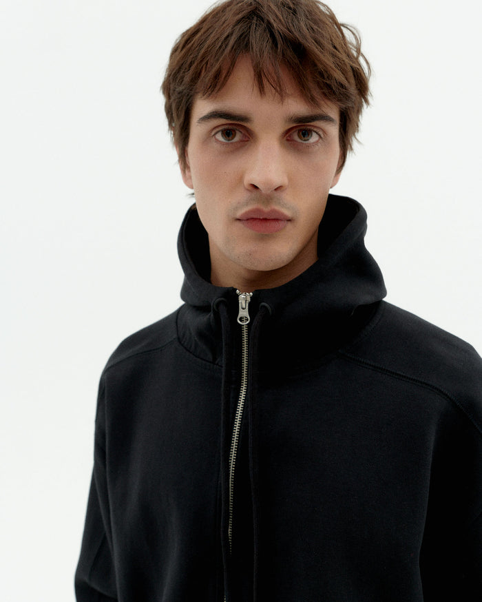 Thinking Mu Sudadera Capucha Negra Flower Garfu