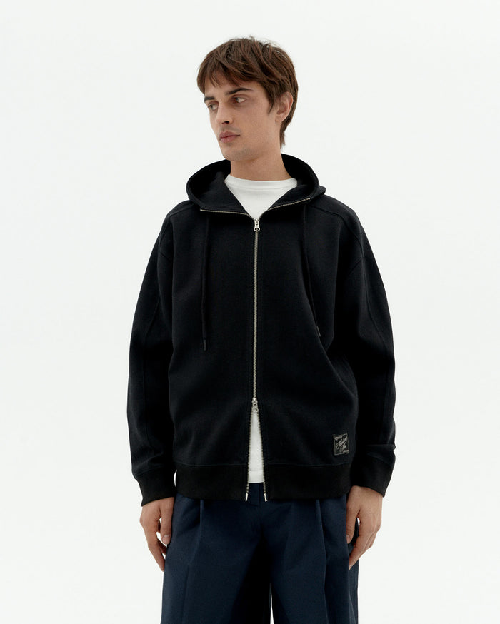 thinking mu Sudadera capucha negra flower Garfu