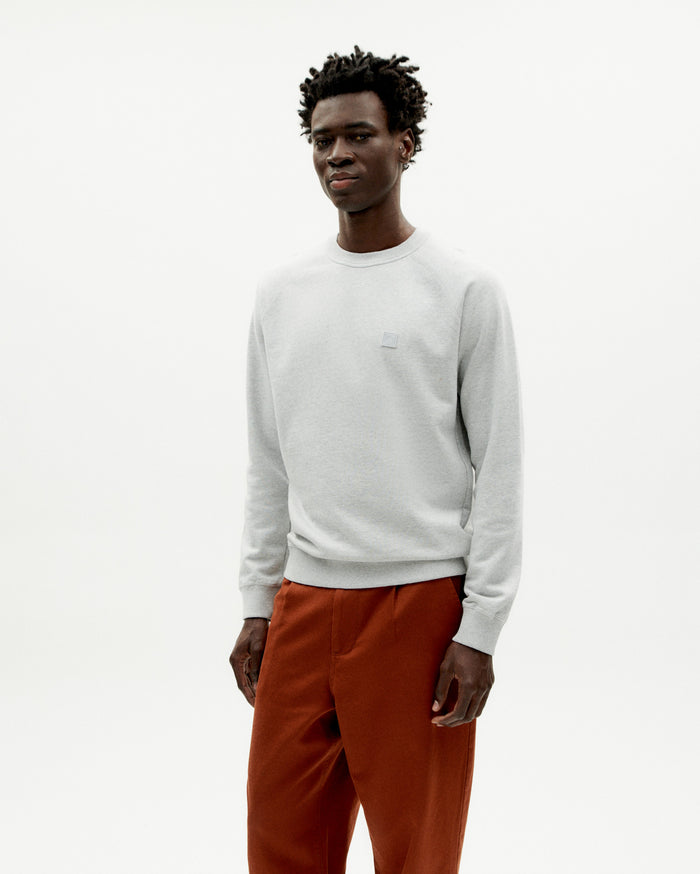 thinking mu Sudadera gris Sol espalda azul