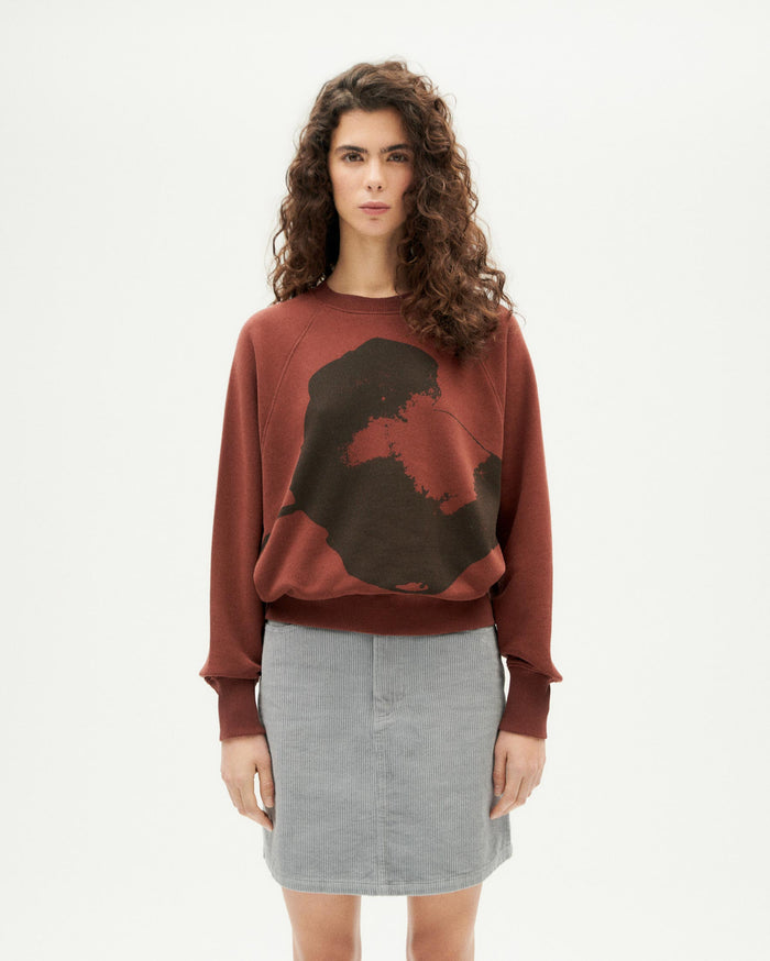 Thinking Mu Sudadera Marrón Flower Bonnie