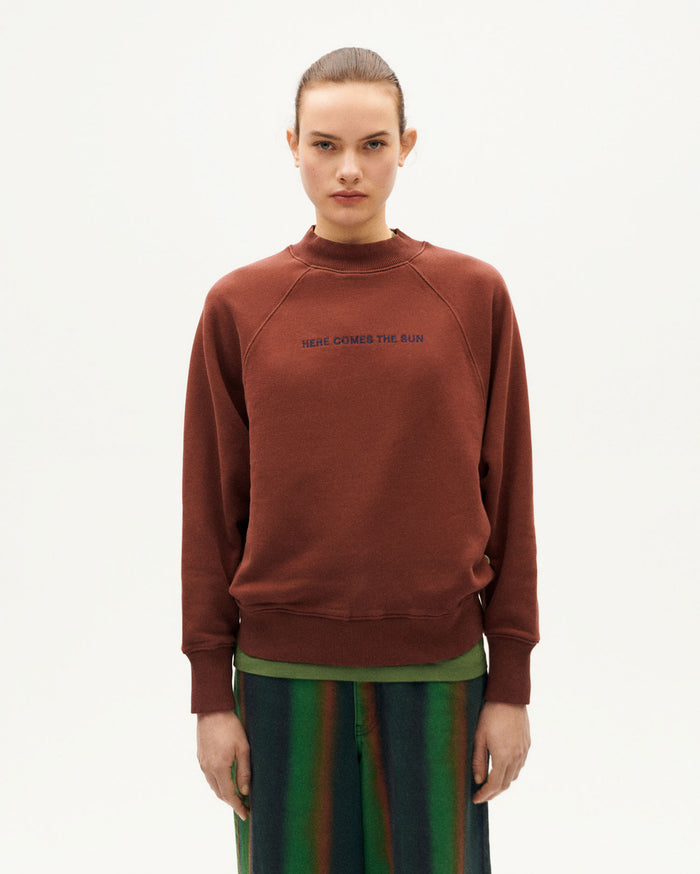 Thinking Mu Sudadera Marrón Here Comes The Sun