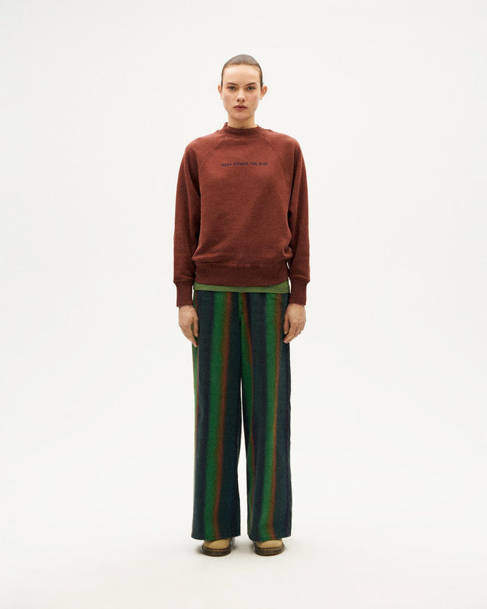 Thinking Mu Sudadera Marrón Here Comes The Sun