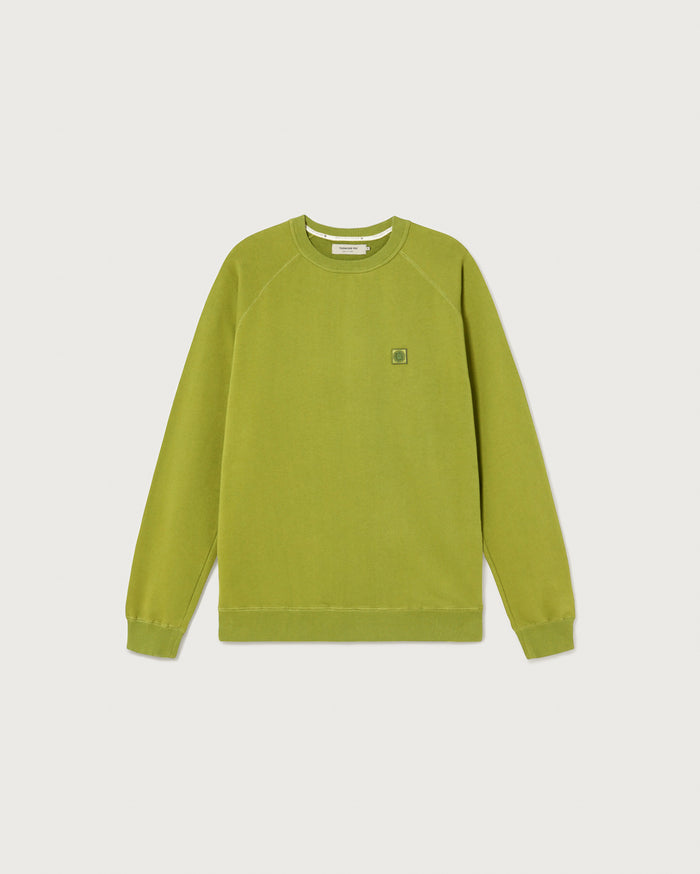 Thinking Mu Sudadera Verde Sol Espalda Blanco