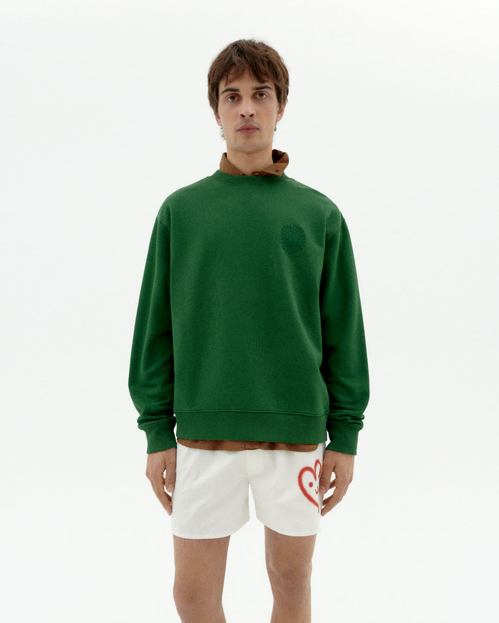 thinking mu Sudadera verde sol type Leon