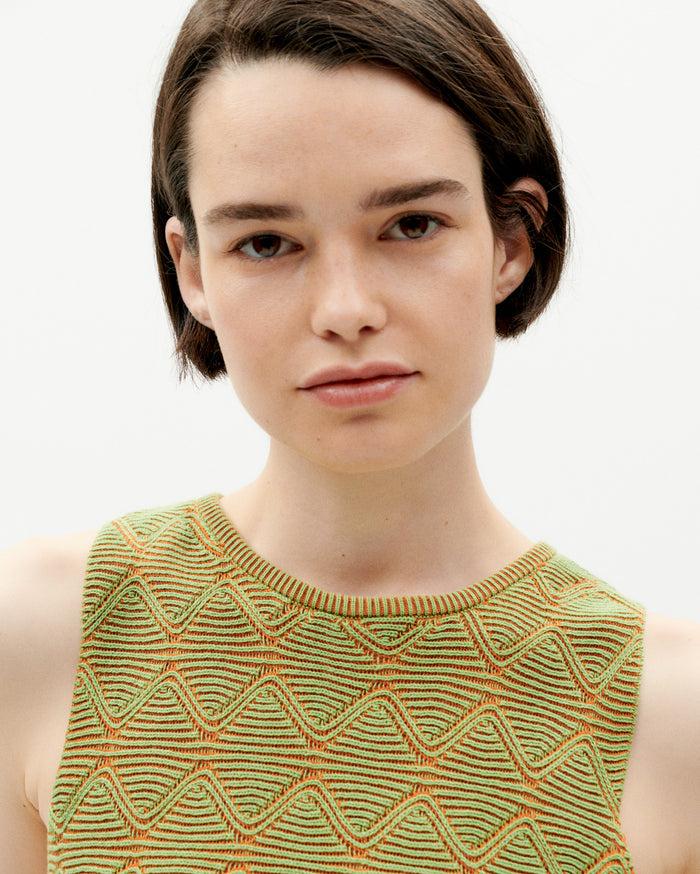 Thinking Mu Tank Top Verde Punto Aura