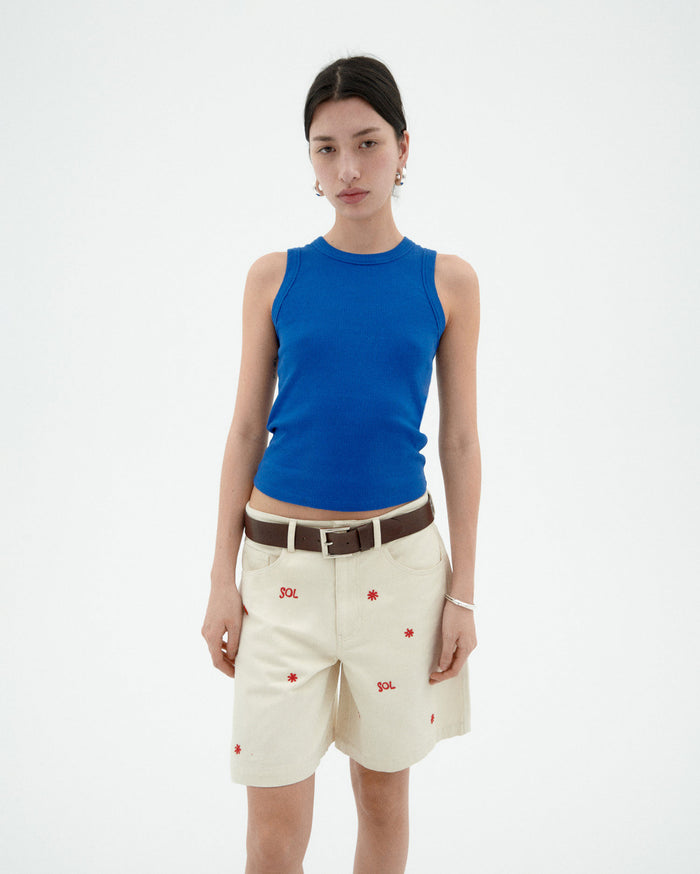 thinking mu Top indigo Juliette