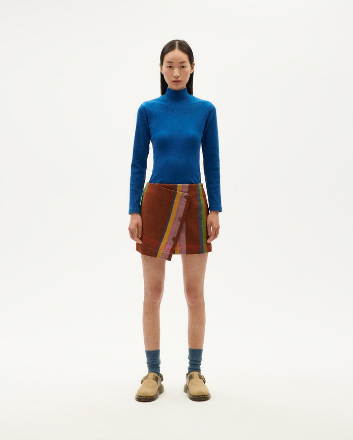 Thinking Mu Top Rib Azul Algodón Orgánico Aine