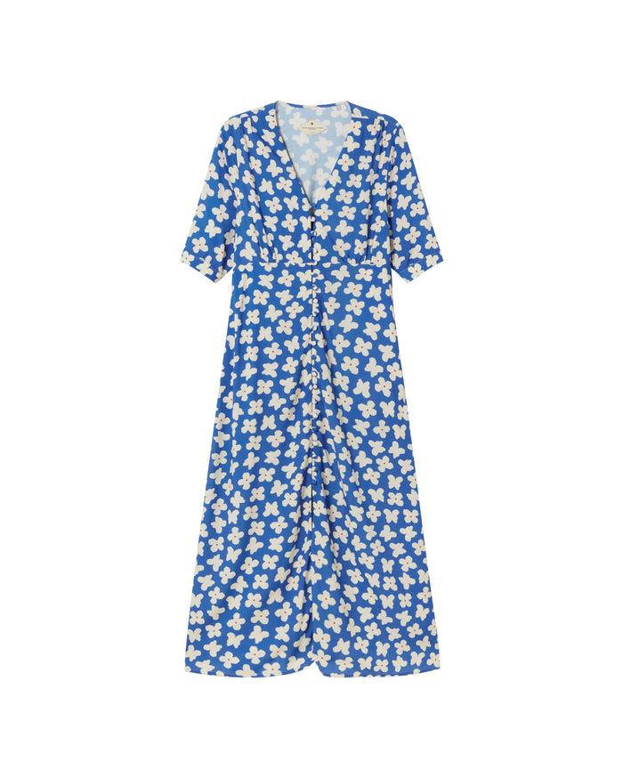 thinking mu Vestido azul small butterfly Camelia