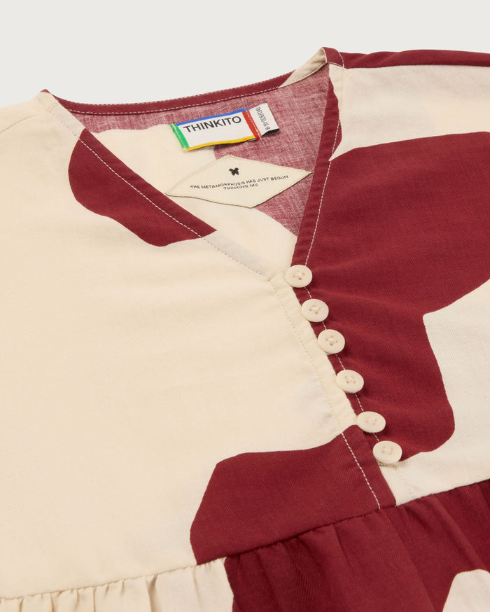 Thinking Mu Vestido Flores Butterfly Lucky