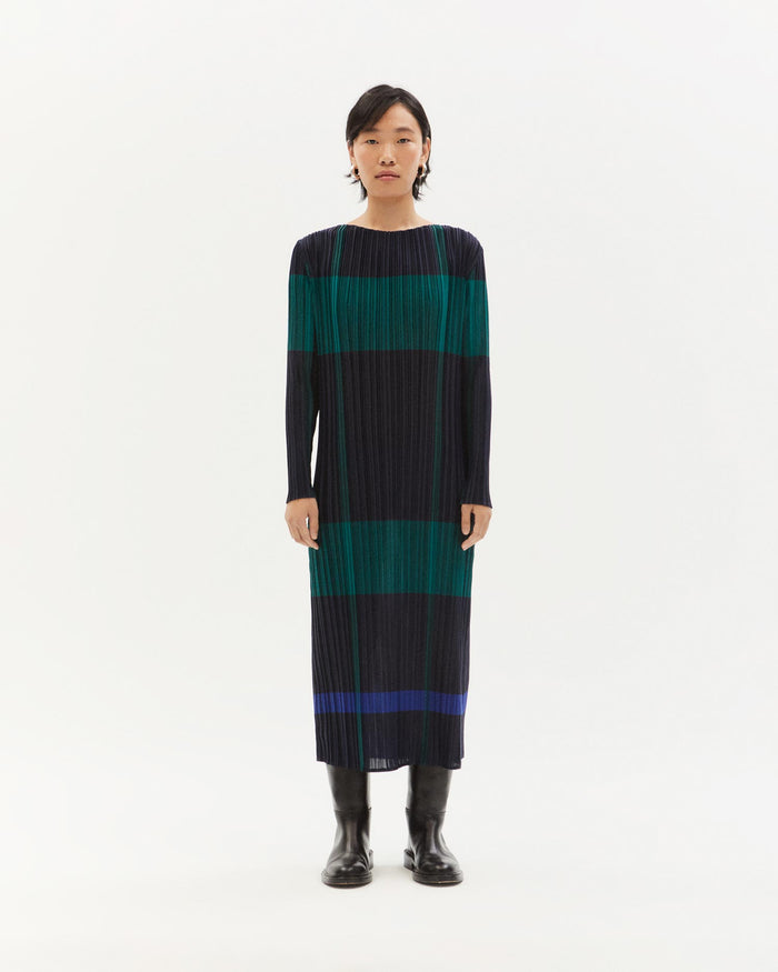 thinking mu Vestido multicolor plisado Myrtle