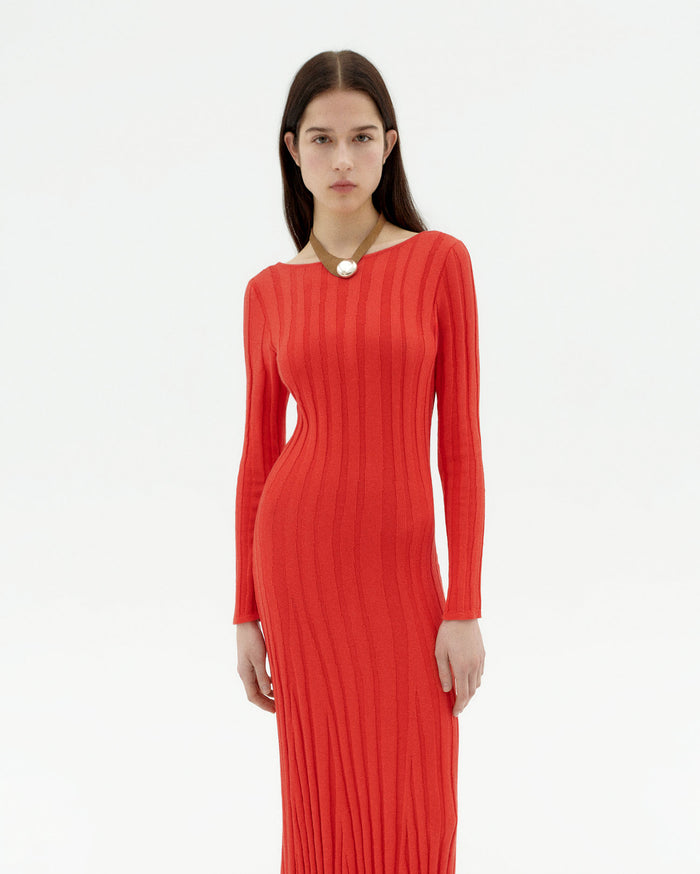 Thinking Mu Vestido Rojo Punto Riko