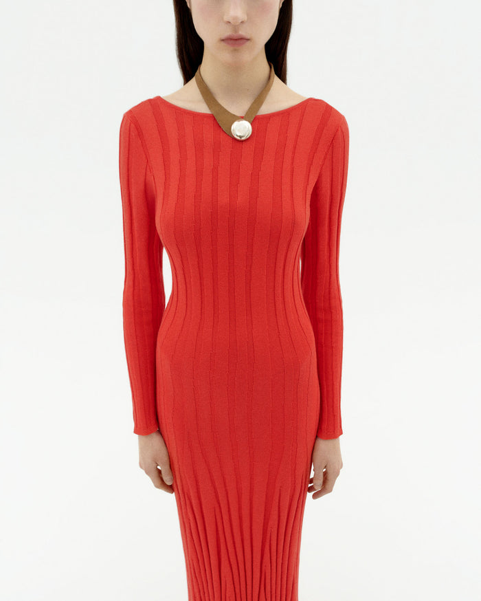 Thinking Mu Vestido Rojo Punto Riko