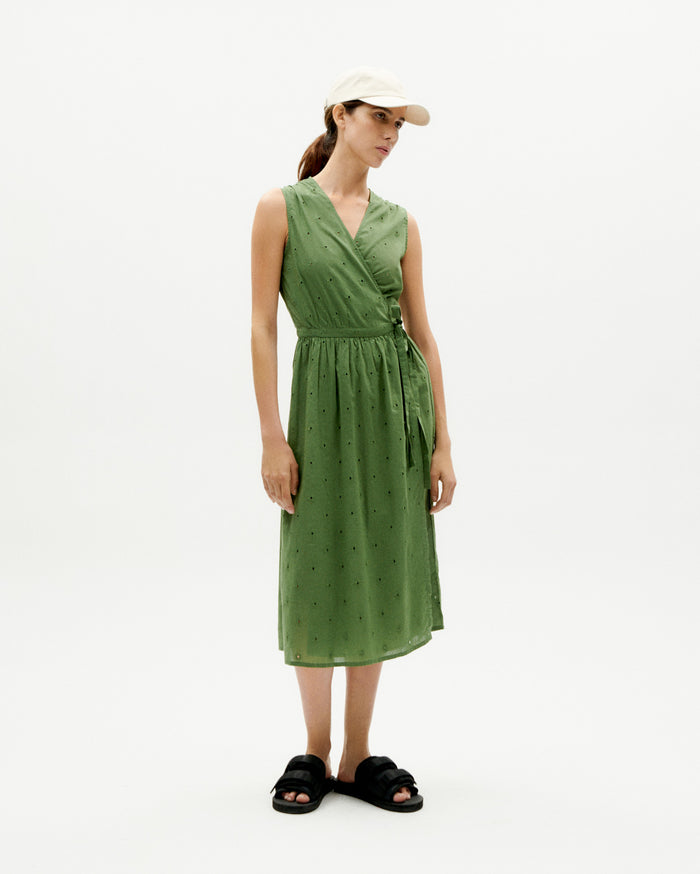 Thinking Mu Vestido Verde Cactus Amapola