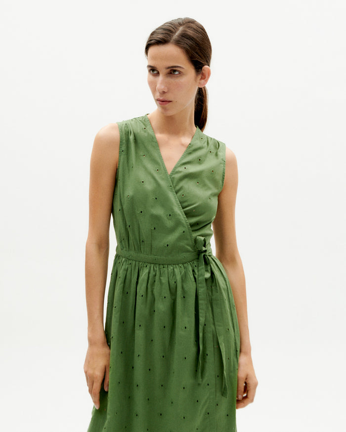 Thinking Mu Vestido Verde Cactus Amapola