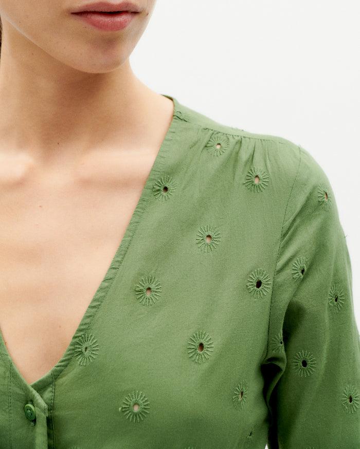 Thinking Mu Vestido Verde Cactus Camelia