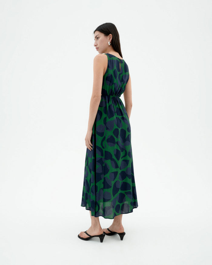 Thinking Mu Vestido Verde Leaf Kin