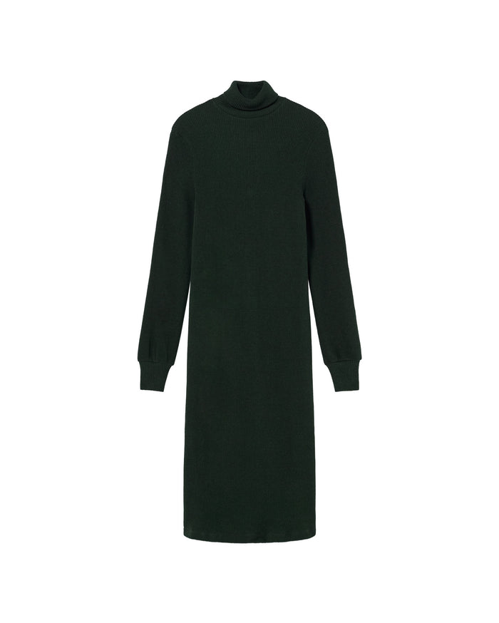 thinking mu Vestido verde punto Amaia